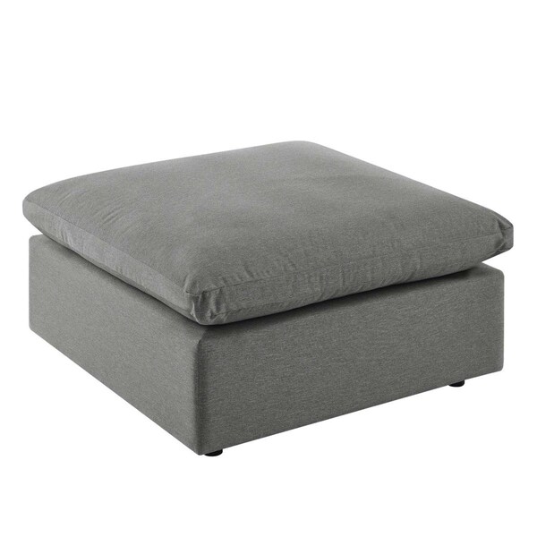 Modway Furniture 300 lbs Commix Overstuffed Outdoor Patio Ottoman, Charcoal - EEI-4903-CHA