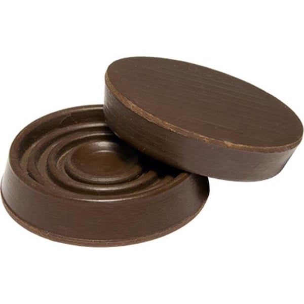 Richelieu Richelieu America 235940 1.56 in. TruGuard Round Rubber Cup; Brown - Pack of 4 - 235940