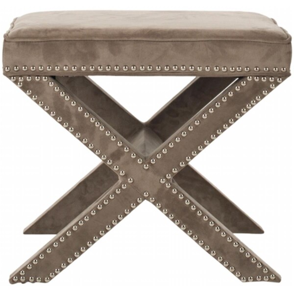 Safavieh Palmer Ottoman- Mushroom Taupe - 19 x 21.5 x 21.5 in. - MCR4589V
