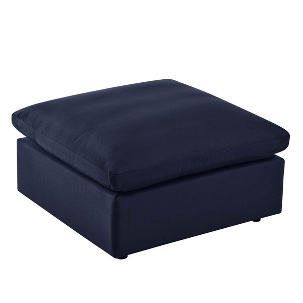 Modway Furniture 20.5 x 37 x 37 in. Commix Overstuffed Outdoor Patio Ottoman, Navy - EEI-4903-NAV