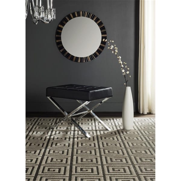 Safavieh Sienna Ottoman, Black - 19.8 x 18.5 x 24.5 in. - FOX2028A