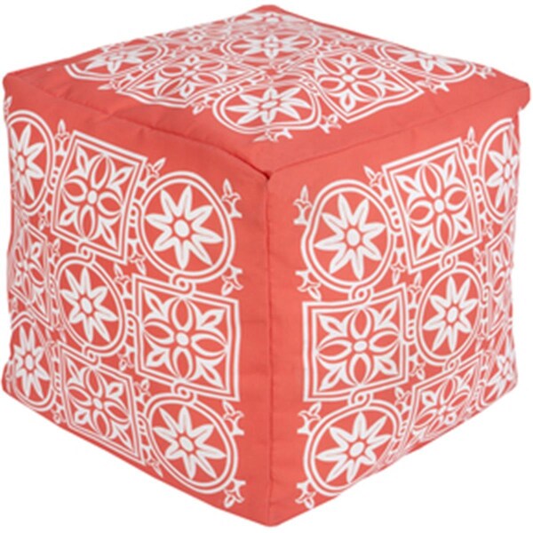 Templeton Rug  Cube Coral Pouf 18 x 18 x 18 in. - TE1430201