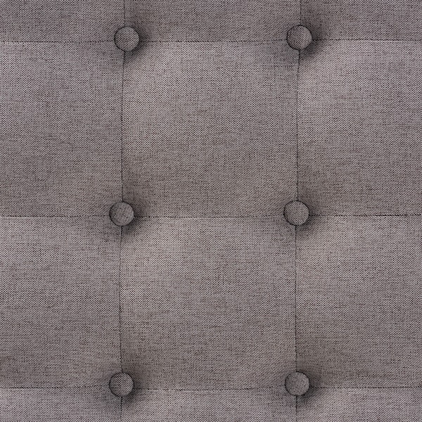 Baxton Studio Alvere Grey Upholstered Walnut Finished Cocktail Ottoman - 159-9618