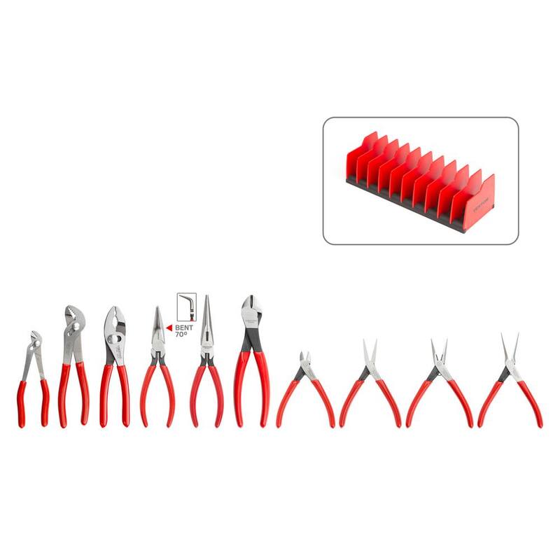 TEKTON Conjunto de 10 piezas de pinzas de agarre, corte y mini pinzas con soporte - PLR99204