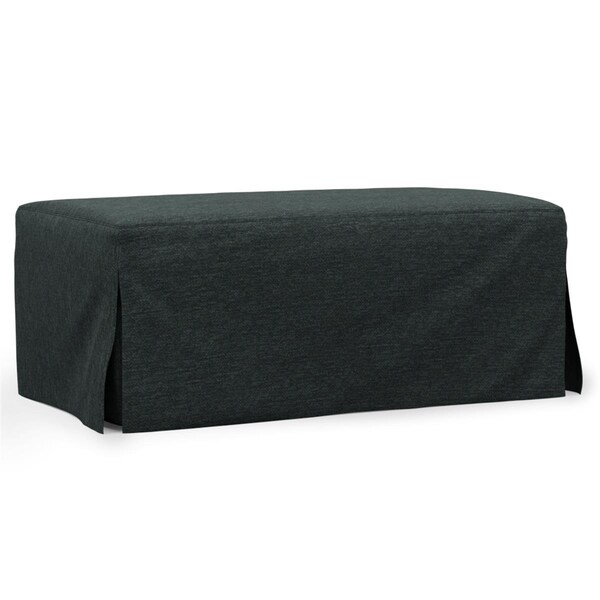 Fine-Line Newport Slipcovered Ottoman Dark Gray - FI3215846