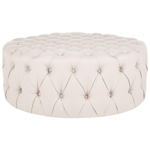 Safavieh Charlene Ottoman- Taupe - 16.1 x 39.4 x 39.4 in. - MCR4638A