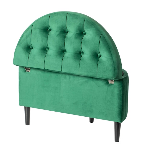 Fabulaxe 32.5 W, 21.5 H, Velvet Fabric on Wooden Frame, Green - QI004048.L.GN