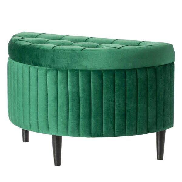 Fabulaxe 32.5 W, 21.5 H, Velvet Fabric on Wooden Frame, Green - QI004048.L.GN