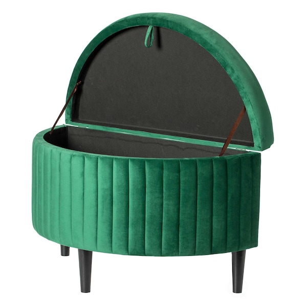 Fabulaxe 32.5 W, 21.5 H, Velvet Fabric on Wooden Frame, Green - QI004048.L.GN