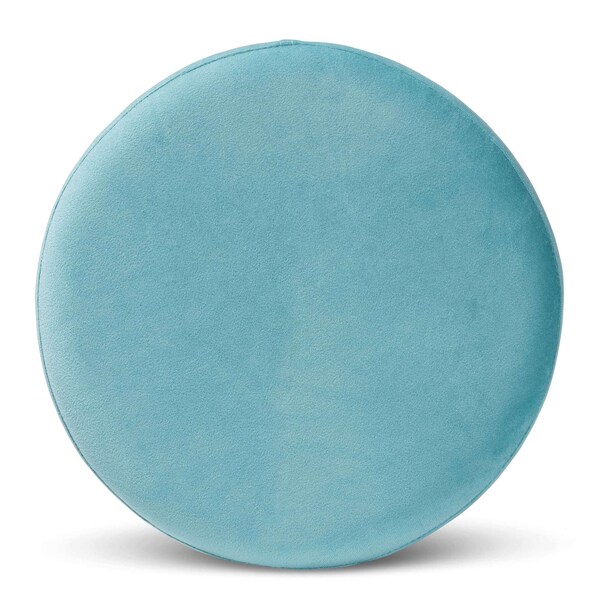 Baxton Studio Chaela Contemporary Glam and Luxe Sky Blue Velvet Upholstered and Gold Finished Metal Ottoman - 198-12208-ZORO