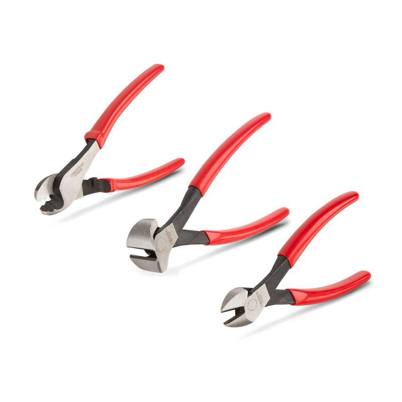 Juego de Pinzas para Cables, Diagonales y de Corte en Extremo TEKTON (3 piezas) - PCT99120