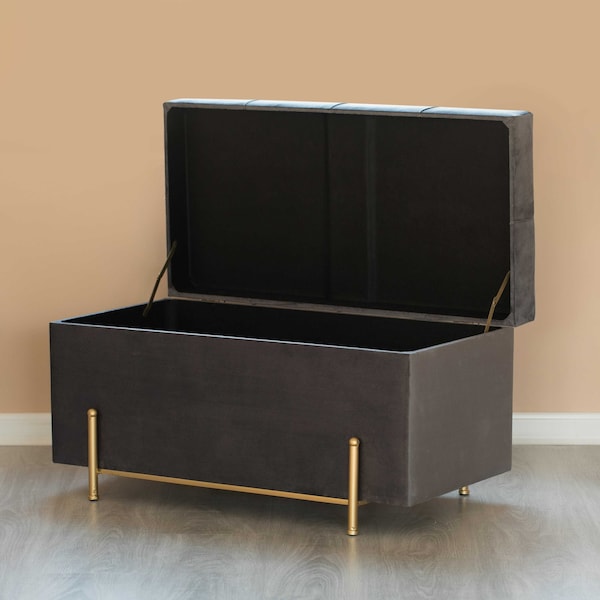 Fabulaxe 31.5 W, 18 H, Velvet, Gray - QI003938.GY