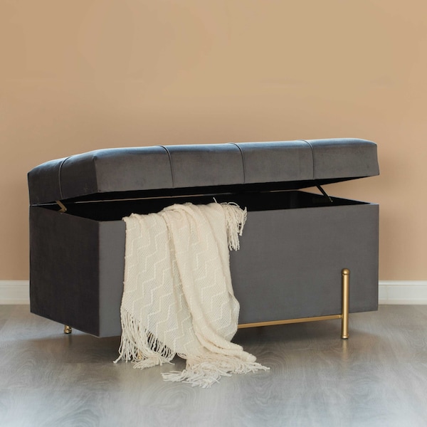 Fabulaxe 31.5 W, 18 H, Velvet, Gray - QI003938.GY