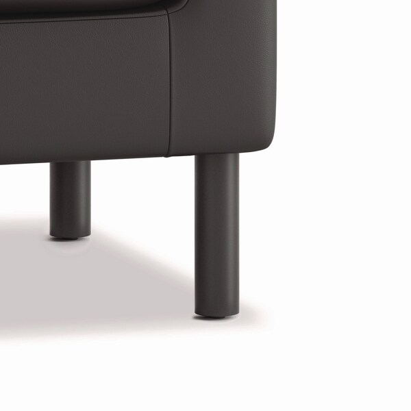 Hon Sofas/Loveseats, 23" W, 17.5" H, Base: Steel; Upholstery: Polyurethane, Black - HONVP3LOTTBLK
