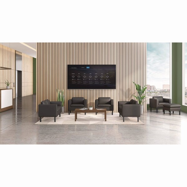 Hon Sofas/Loveseats, 23" W, 17.5" H, Base: Steel; Upholstery: Polyurethane, Black - HONVP3LOTTBLK