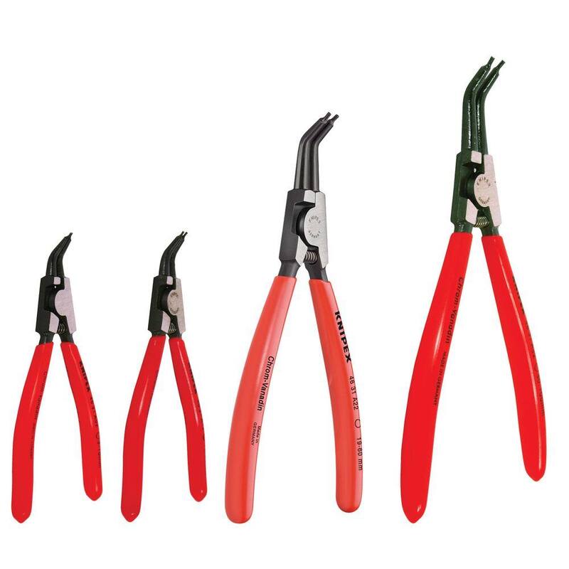 Juego de 4 llaves de retención externa de anillo fabricadas en acero forjado de KNIPEX - 9K 00 19 02 US