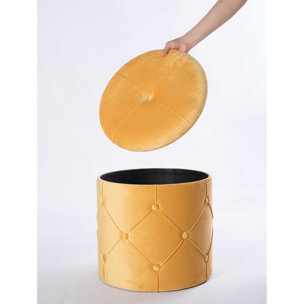 Fabulaxe 15.75 W, 15.5 H, Wood and Velvet, Yellow - QI003523Y