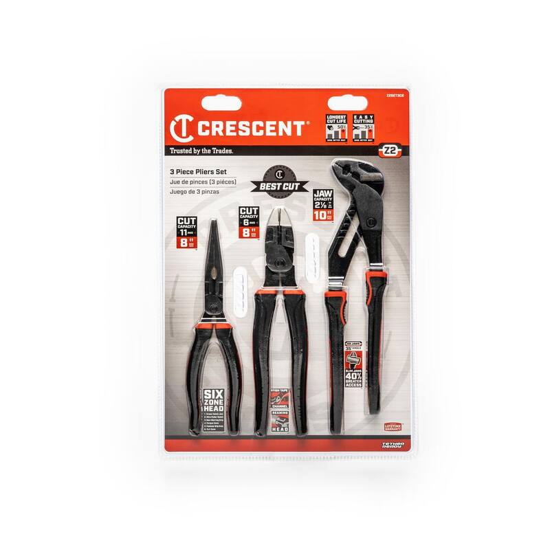 Juego de alicates de alto rendimiento de doble material mixto Crescent Z2 (3 piezas) - Z2SET3CG