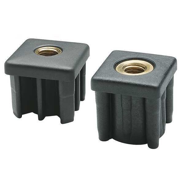 Elesa Tube End Caps, 1008 lb., Black - NDX.Q-30X2,0-M14
