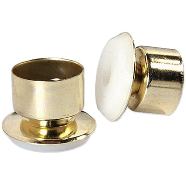 Richelieu Richelieu America 235866 0.87 in. TruGuard Swivel Plastic Base Glide; Gold Brass Finish - Pack of 4 - 235866