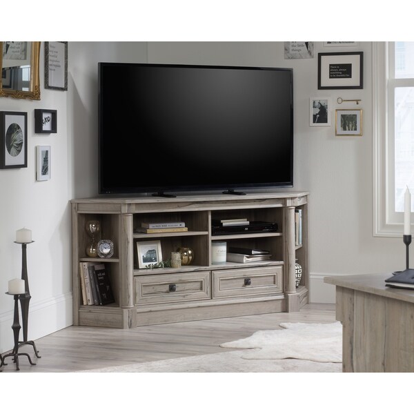 Sauder Palladia Corner Enter Cred Spo A2 , Accommodates up to a 60 in. TV weighing 95 lbs - 424815
