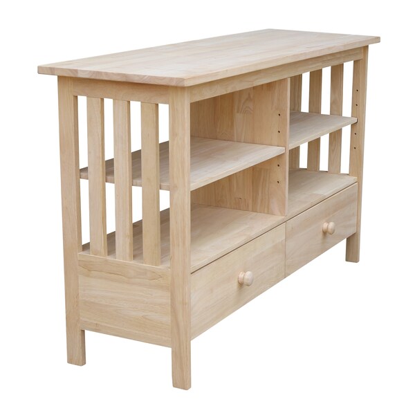 International Concepts Mission EnteRTAinment/ TV Stand, Unfinished - TV-31