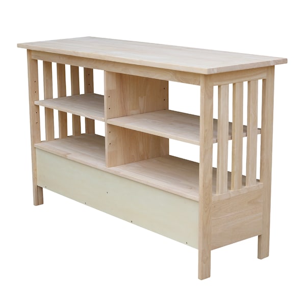 International Concepts Mission EnteRTAinment/ TV Stand, Unfinished - TV-31
