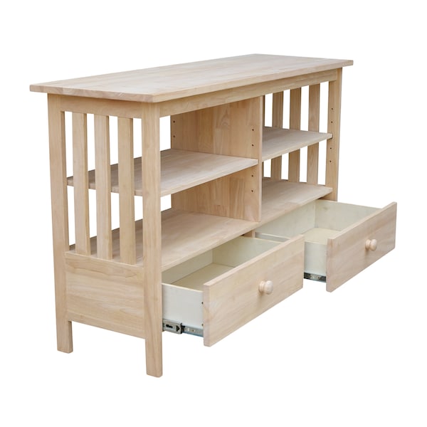 International Concepts Mission EnteRTAinment/ TV Stand, Unfinished - TV-31