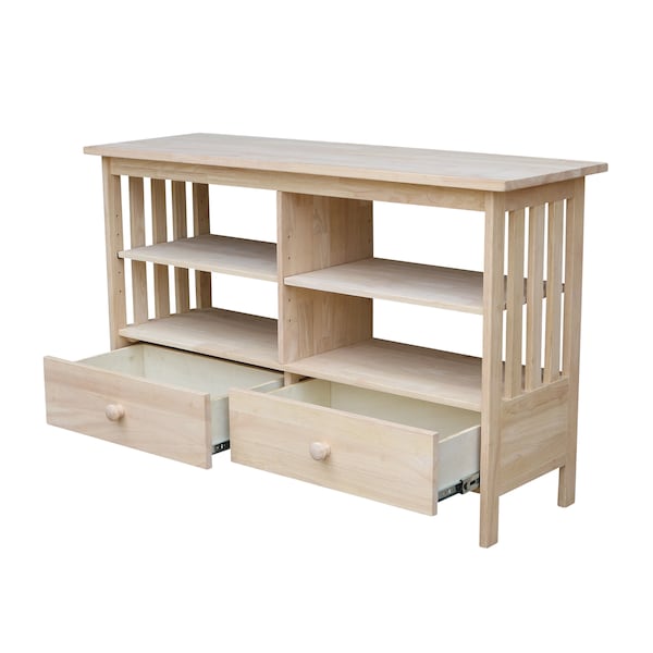 International Concepts Mission EnteRTAinment/ TV Stand, Unfinished - TV-31