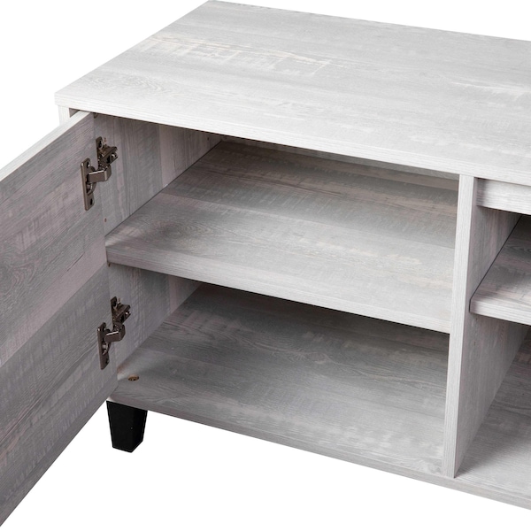 Flash Furniture 70 Gray TV Stand with Shelves and Storage - ZG-129-70-GY-GG