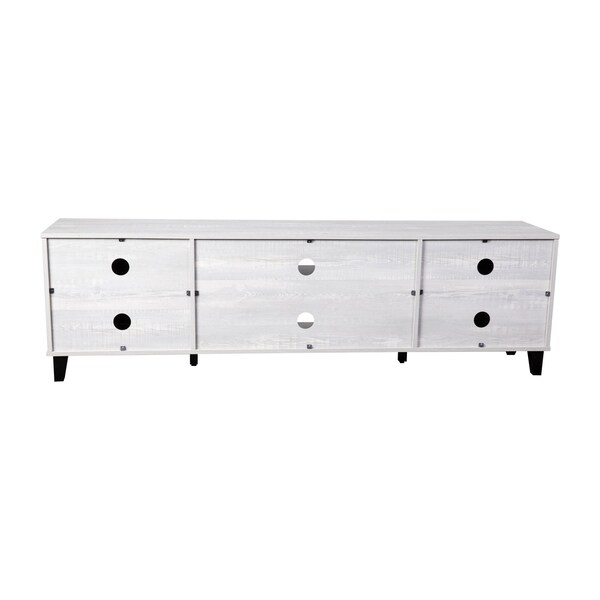 Flash Furniture 70 Gray TV Stand with Shelves and Storage - ZG-129-70-GY-GG