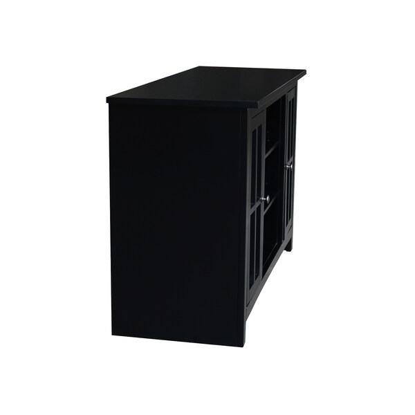 International Concepts 48" Entertainment / TV Stand with 2 Doors, Black - TV46-34