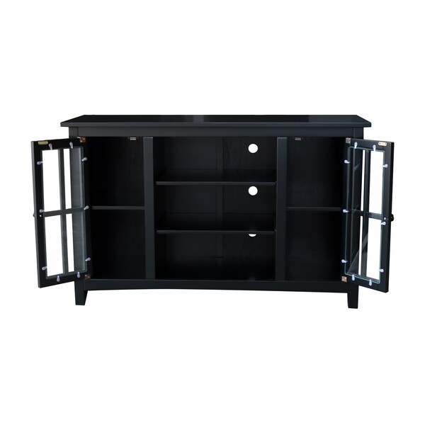 International Concepts 48" Entertainment / TV Stand with 2 Doors, Black - TV46-34