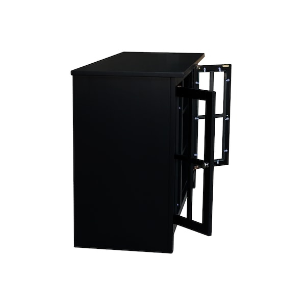 International Concepts 48" Entertainment / TV Stand with 2 Doors, Black - TV46-34