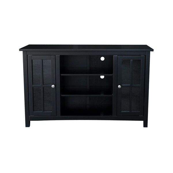 International Concepts 48" Entertainment / TV Stand with 2 Doors, Black - TV46-34