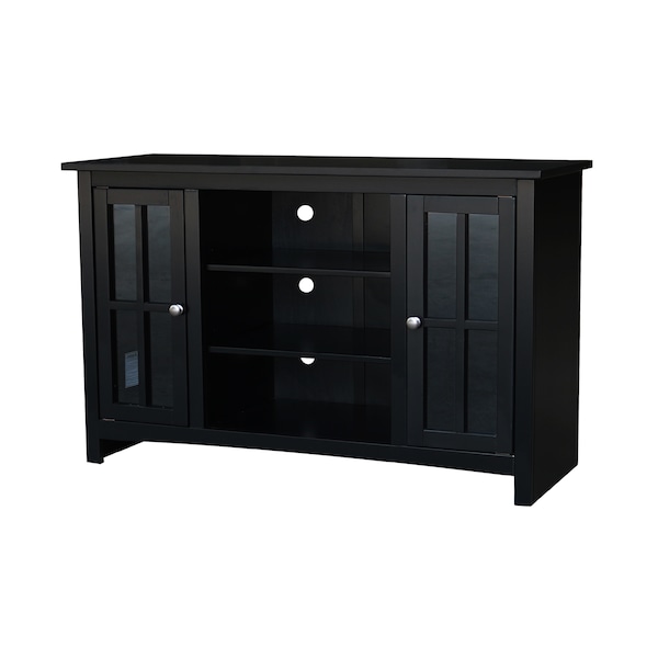 International Concepts 48" Entertainment / TV Stand with 2 Doors, Black - TV46-34