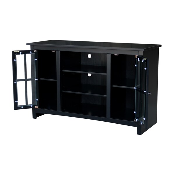 International Concepts 48" Entertainment / TV Stand with 2 Doors, Black - TV46-34