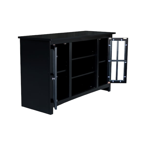 International Concepts 48" Entertainment / TV Stand with 2 Doors, Black - TV46-34
