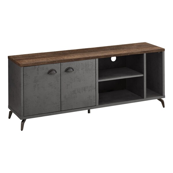 Monarch Specialties Tv Stand, 48 Inch, Console, Storage Cabinet, Living Room, Bedroom, Laminate, Grey - I 2840