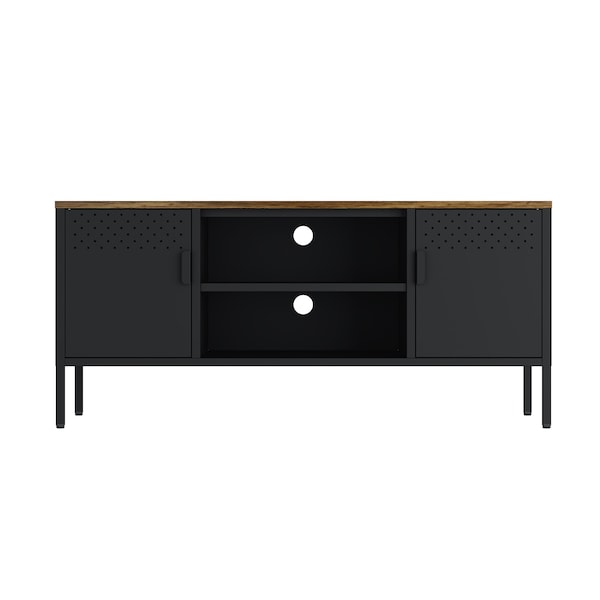 Manhattan Comfort Landen 47in TV Stand in Black - TV010-BK