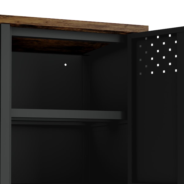 Manhattan Comfort Landen 47in TV Stand in Black - TV010-BK