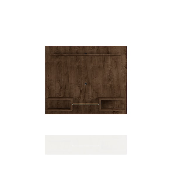 Manhattan Comfort Plaza 64.25 Floating Entertainment Center, Rustic Brown - 224BMC9