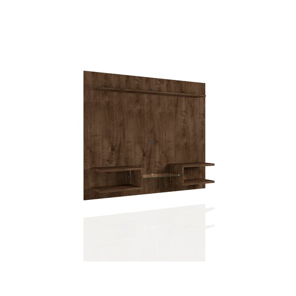 Manhattan Comfort Plaza 64.25 Floating Entertainment Center, Rustic Brown - 224BMC9