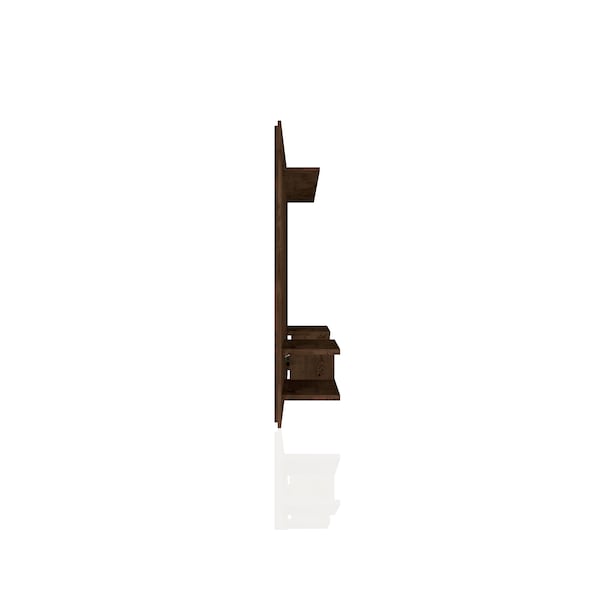 Manhattan Comfort Plaza 64.25 Floating Entertainment Center, Rustic Brown - 224BMC9