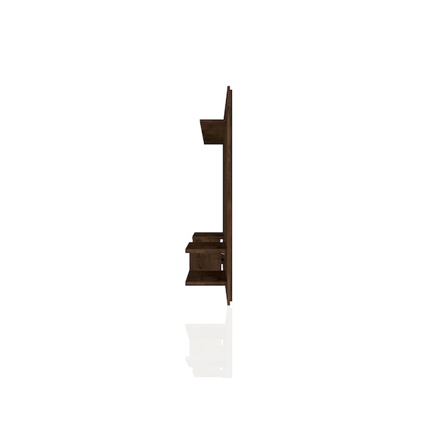 Manhattan Comfort Plaza 64.25 Floating Entertainment Center, Rustic Brown - 224BMC9