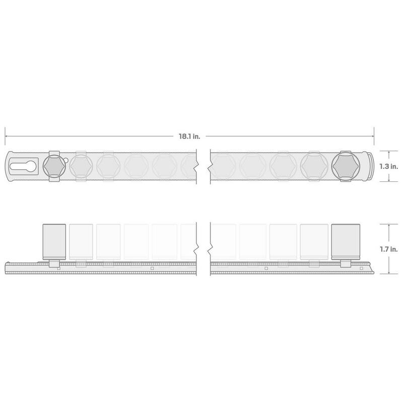 Juego de vasos de 6 puntos de 3/8 pulgadas (19 piezas) - SHD91110