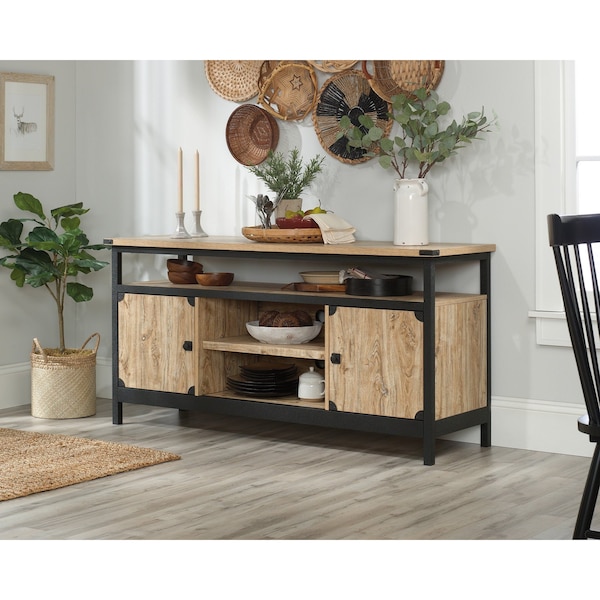 Sauder Steel River Credenza , Accommodates up to a 60 in. TV weighing 70 lbs - 426152