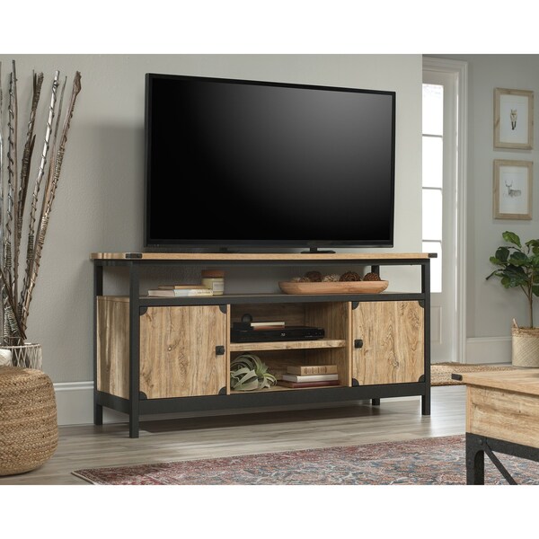 Sauder Steel River Credenza , Accommodates up to a 60 in. TV weighing 70 lbs - 426152