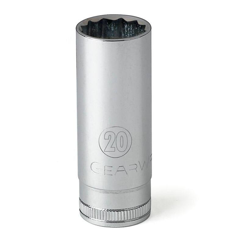Juego de dados métricos estándar y profundos de 12 puntos de 1/2 pulgadas de GEARWRENCH (37 piezas) - 80730