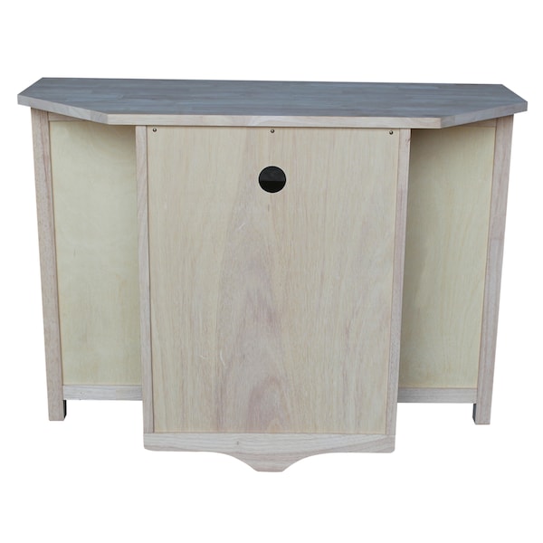 International Concepts Corner EnteRTAinment / TV Stand, Unfinished - TV-49